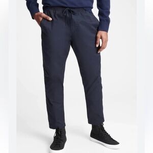 Banana Republic Navy Pull on Chino Pant with Drawstring and Pocket - Large